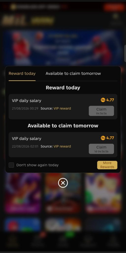 Mil win Daily Bonuse
